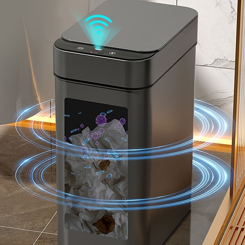 Smart Sensor Trash Can Automatic Motion Sensor Trash Bin 11L 2 91 Gallon Plastic Waste Paper Box for Kitchen Office Bathroom Household Black Gray White