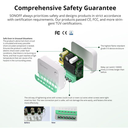 SONOFF MINIR4M 10A Matter Smart Switch – Universal DIY Module | Neutral Wire Required