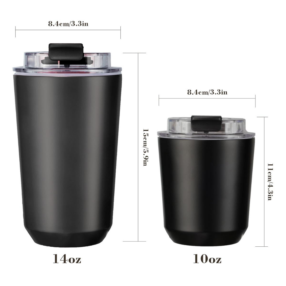 Insulated Coffee Tumbler with Lid – 280ml/380ml