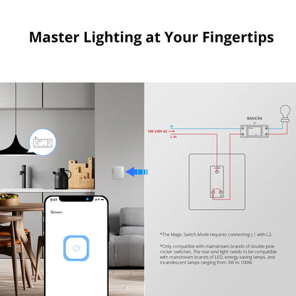 SONOFF BASICR4 WiFi Smart Switch – Remote & Voice Control, Works with Alexa & Google Home