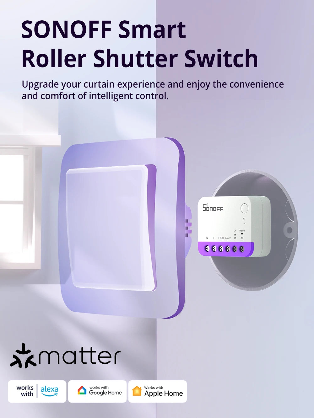 SONOFF MINI-RBS Smart Curtain Roller Shutter Switch