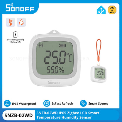 SONOFF SNZB-02WD IP65 Waterproof Zigbee LCD Smart Temperature & Humidity Sensor