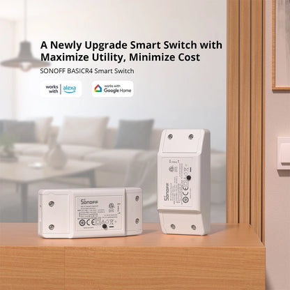 SONOFF BASICR4 WiFi Smart Switch – Remote & Voice Control, Works with Alexa & Google Home