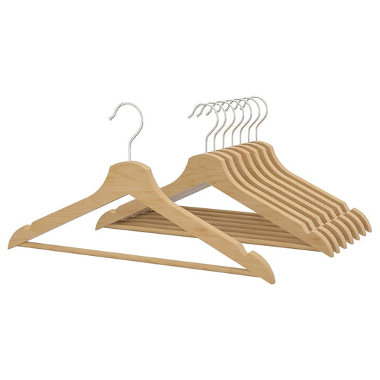 Wooden Hanger Set (8-Piece) – Natural