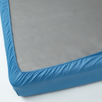 Breathable Cotton Fitted Sheet – Blue (90x200 cm)