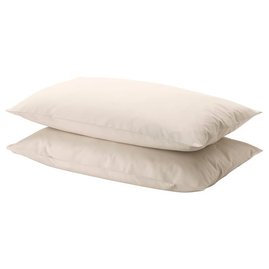 Breathable Cotton Pillowcases – Beige (50x80 cm, 2-Pack)