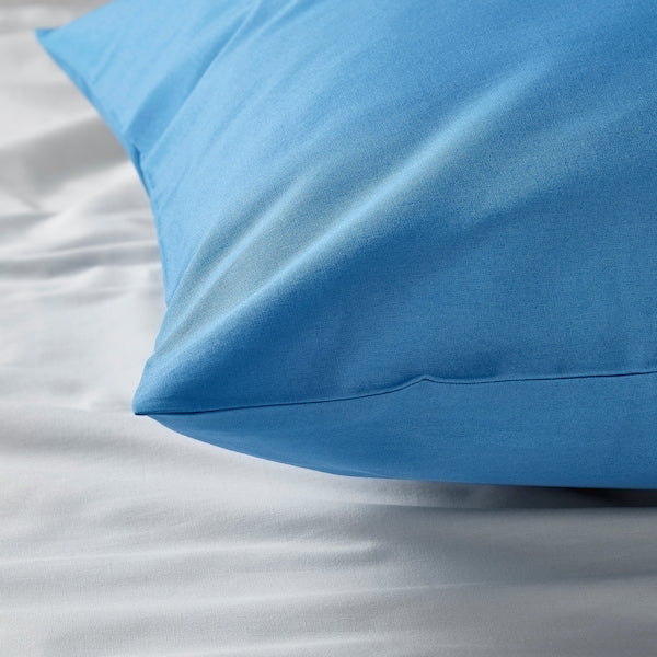 Breathable Cotton Pillowcases – Blue (50x80 cm, 2-Pack)