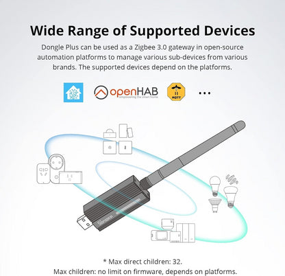 SONOFF ZBdongle-E Zigbee 3.0 USB Gateway – Universal Zigbee Coordinator with Antenna
