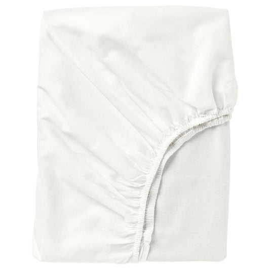 100% Cotton Fitted Sheet – White (180x200 cm)