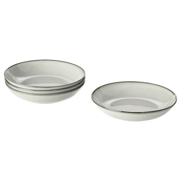 Deep Plate – Grey, 21 cm -Set of 4