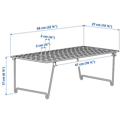 Grey Shoe Rack – 58x27x17 cm