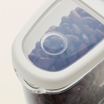 Dry Food Jar with Lid – Transparent/White (1.3L)