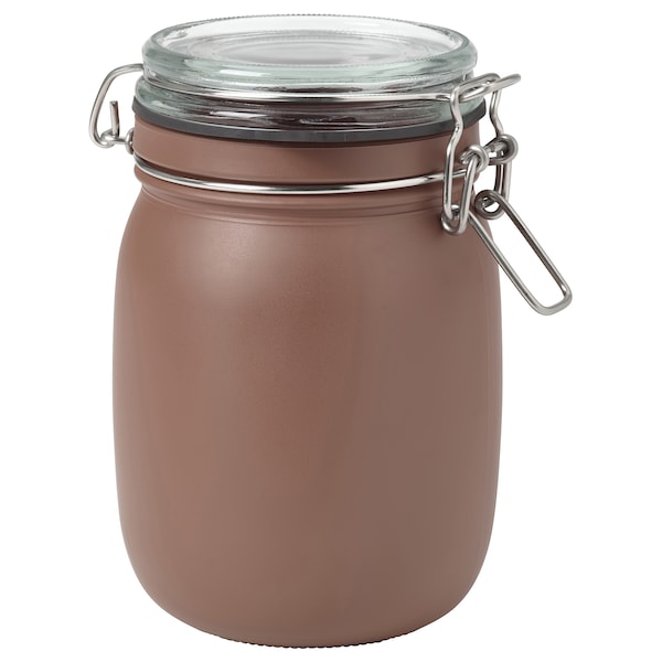 Jar with Lid – Brown-Red (1L)