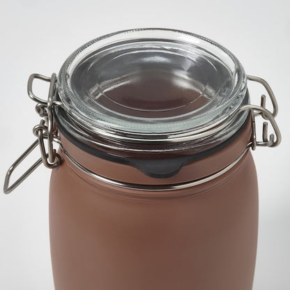 Jar with Lid – Brown-Red (1L)