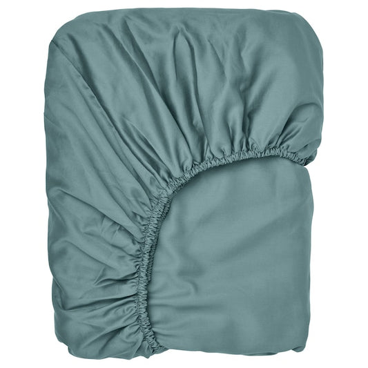 Fitted Sheet (Blue Green, 180x200 cm) – Silky Soft Comfort