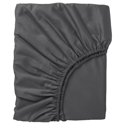 Fitted Sheet (Dark Grey, 180x200 cm) – Silky Soft Comfort