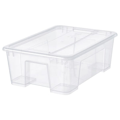 Transparent Storage Box with Lid (11L, 39x28x14 cm)