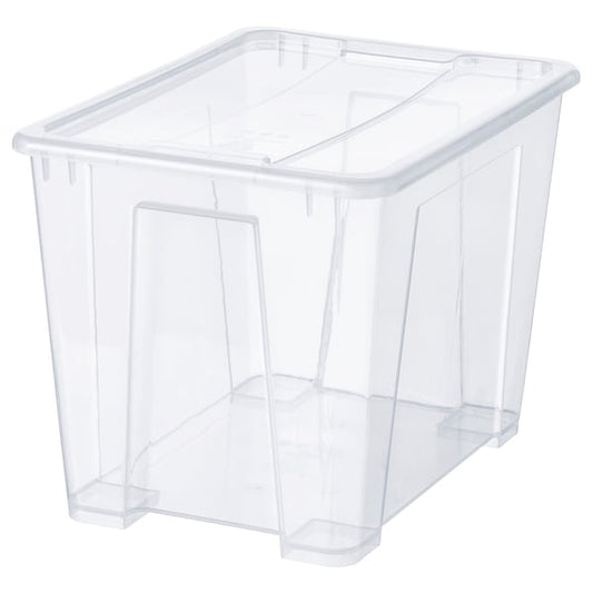 Transparent Storage Box with Lid – 22L (39x28x28 cm)