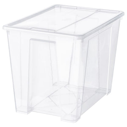 Transparent Storage Box with Lid – 65L (57x39x42 cm)