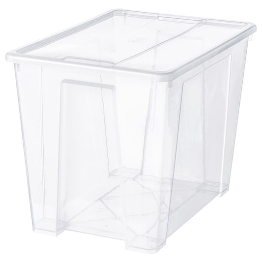 Transparent Storage Box with Lid – 65L (57x39x42 cm)