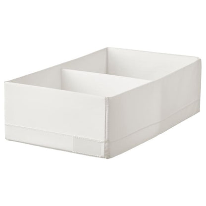 White Storage Box with Compartments – 20x34x10 cm